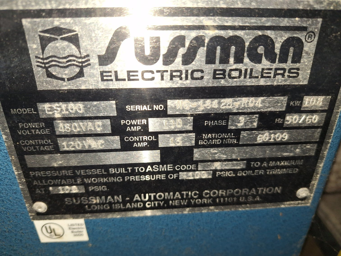 Sussman ES-100 Electric Steam Boiler