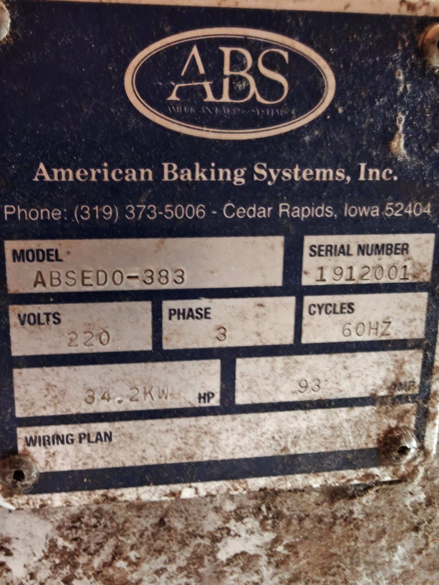 American Baking Systems Deck Oven
