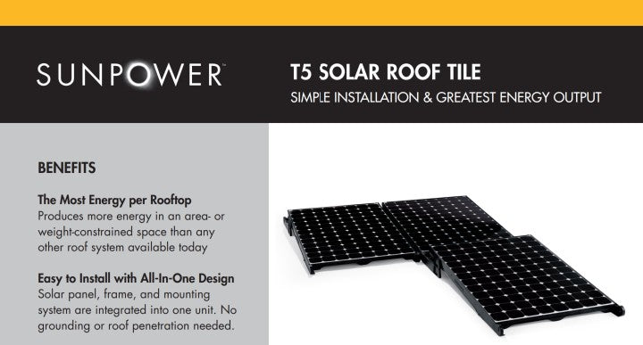 Sunpower T5 Solar Panels